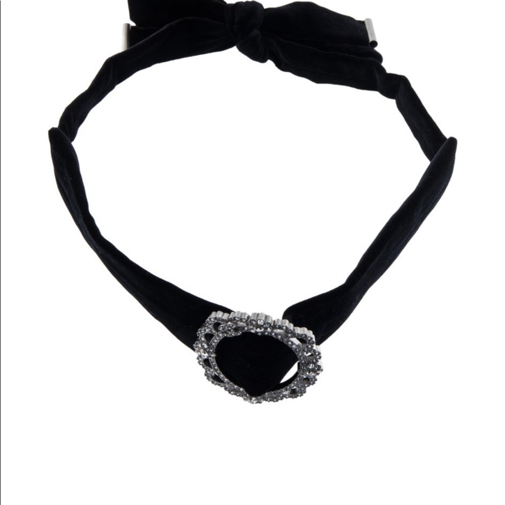 Beautiful velvet Chocker with Antique crystal .